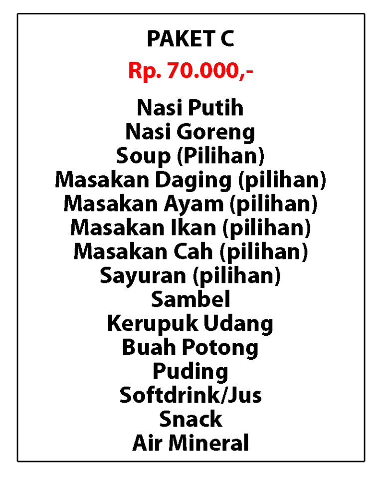 Menu Prasmanan Paket C