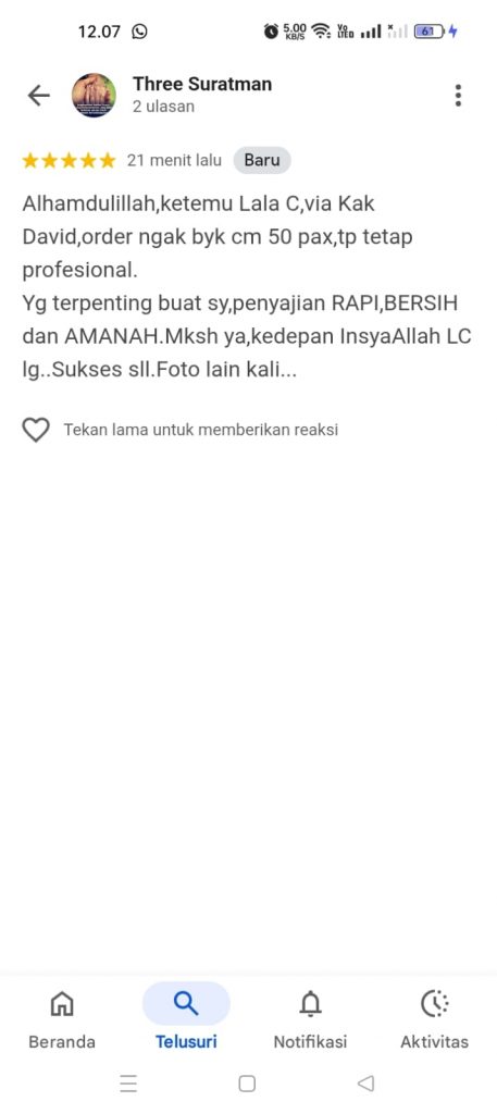 Ulasan Ibu Tri (21 September 2025)